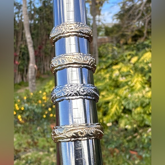 Hawaiian Heirloom Heritage Scroll 14K Gold Plated Plumeria Ring - Picture 6 of 6